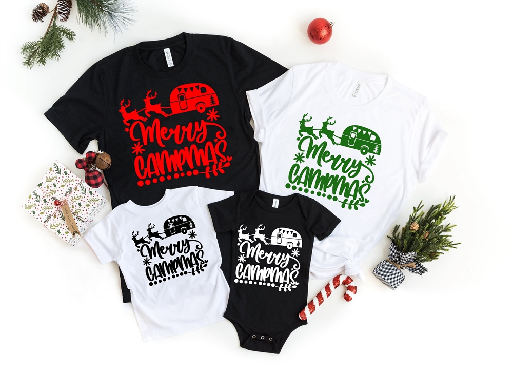 Merry Campmas T-shirt Merry Campers Shirt Campmas Camping Shirt Happy Christmas Camper Christmas Shirt Merry Christmas Shirt