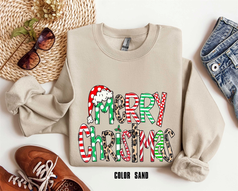 Merry Christmas T-shirt Merry Christmas Sweatshirt Leopard Christmas Shirt Christmas Sweatshirt Retro Christmas Shirt Christmas