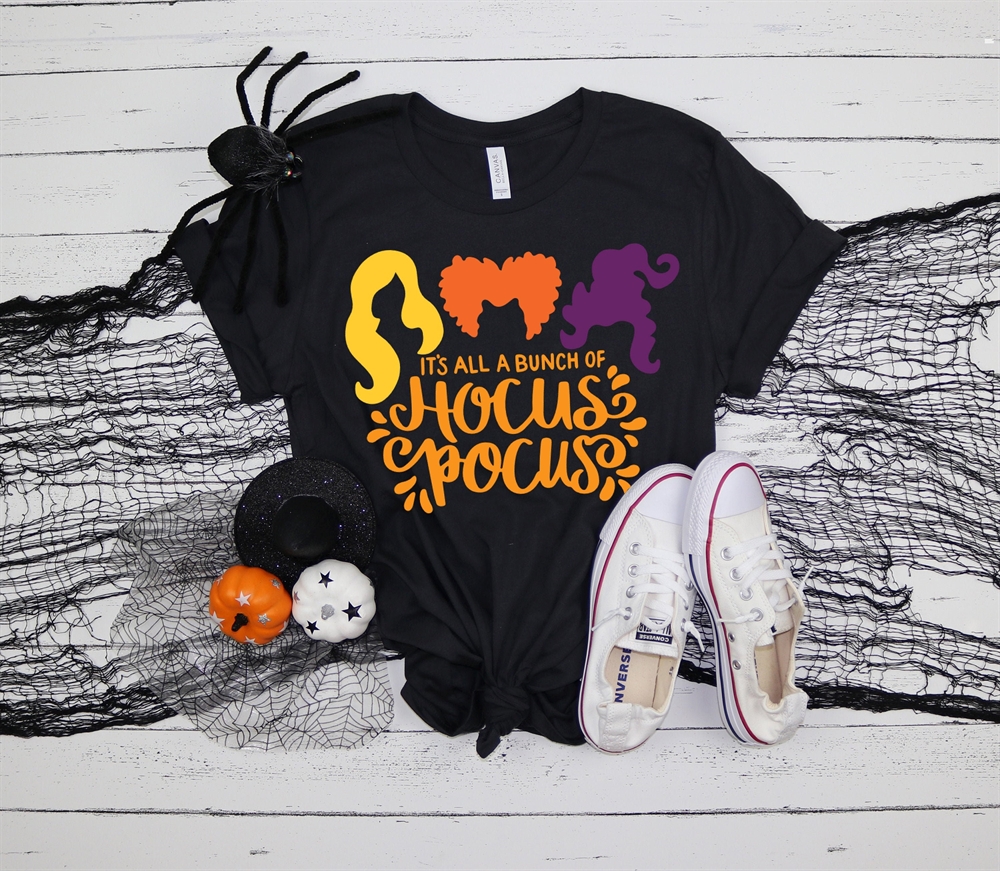 It’s All A Bunch Of Hocus Pocus Halloween Shirts Funny Halloween Shirts Witch Shirt Hocus Pocus Shirt Basic Witch Shirt Happy Halloween