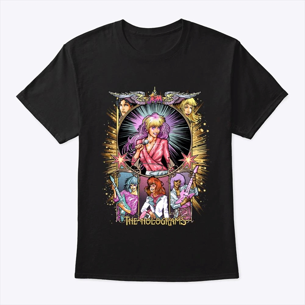 Jem And The Holograms Star Truly Outrageous Showtime 80s Party Shirt Summer Girl Shirt 80s Cartoon Neon Color Shirt Sweatshirt Hoodie Trending