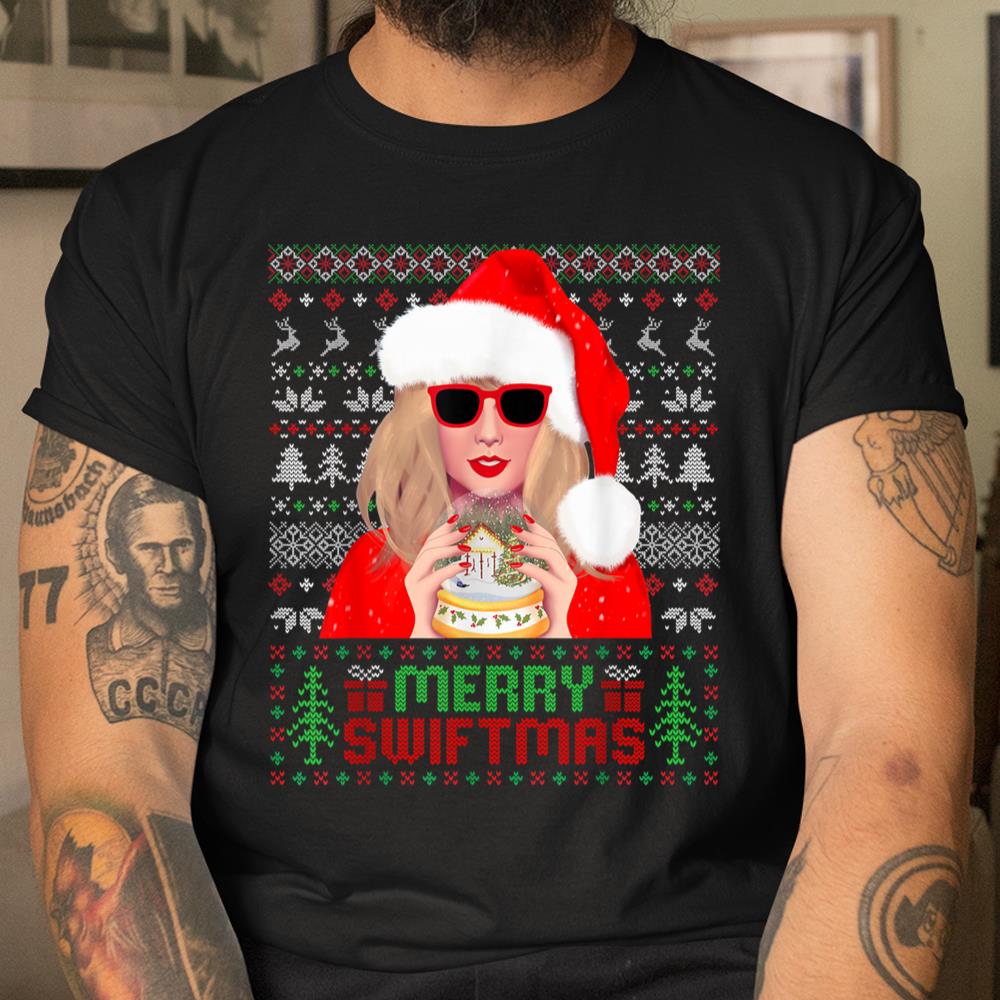 Merry Swiftmas Era Funny Ugly Sweater Christmas Xmas Holiday Shirt