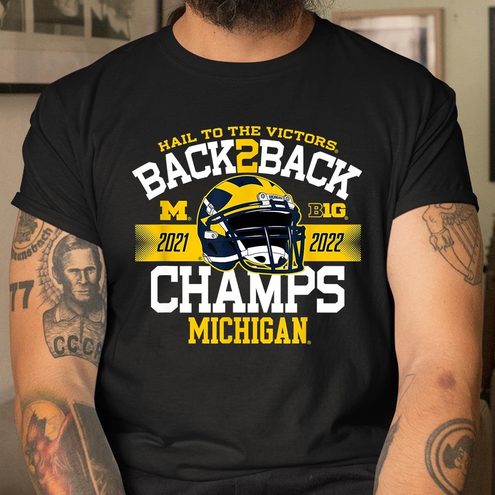 Michigan Wolverines Big Ten Champs 2022 Hail Navy Shirt