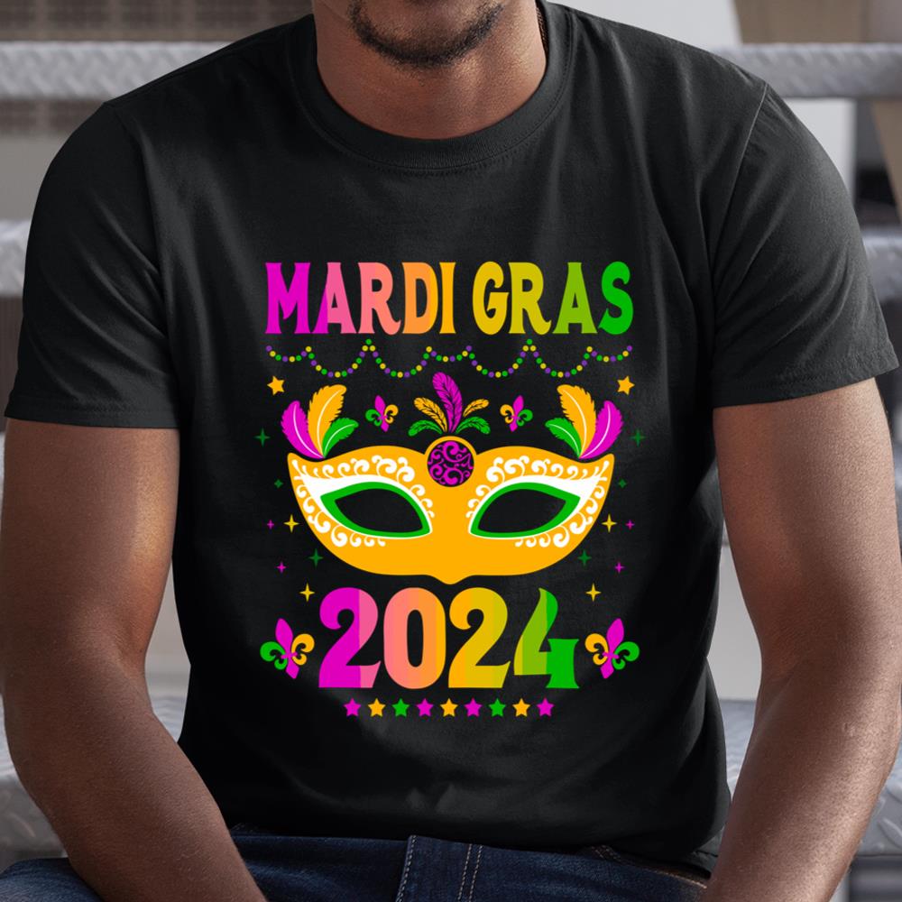 Mardi Gras 2024 Funny Mardi Gras Mask Costume Shirt