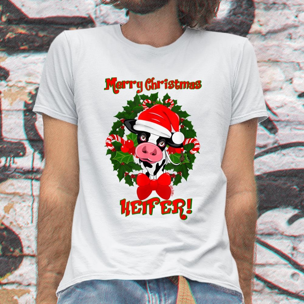 Merry Christmas Heifer Funny Christmas Shirt