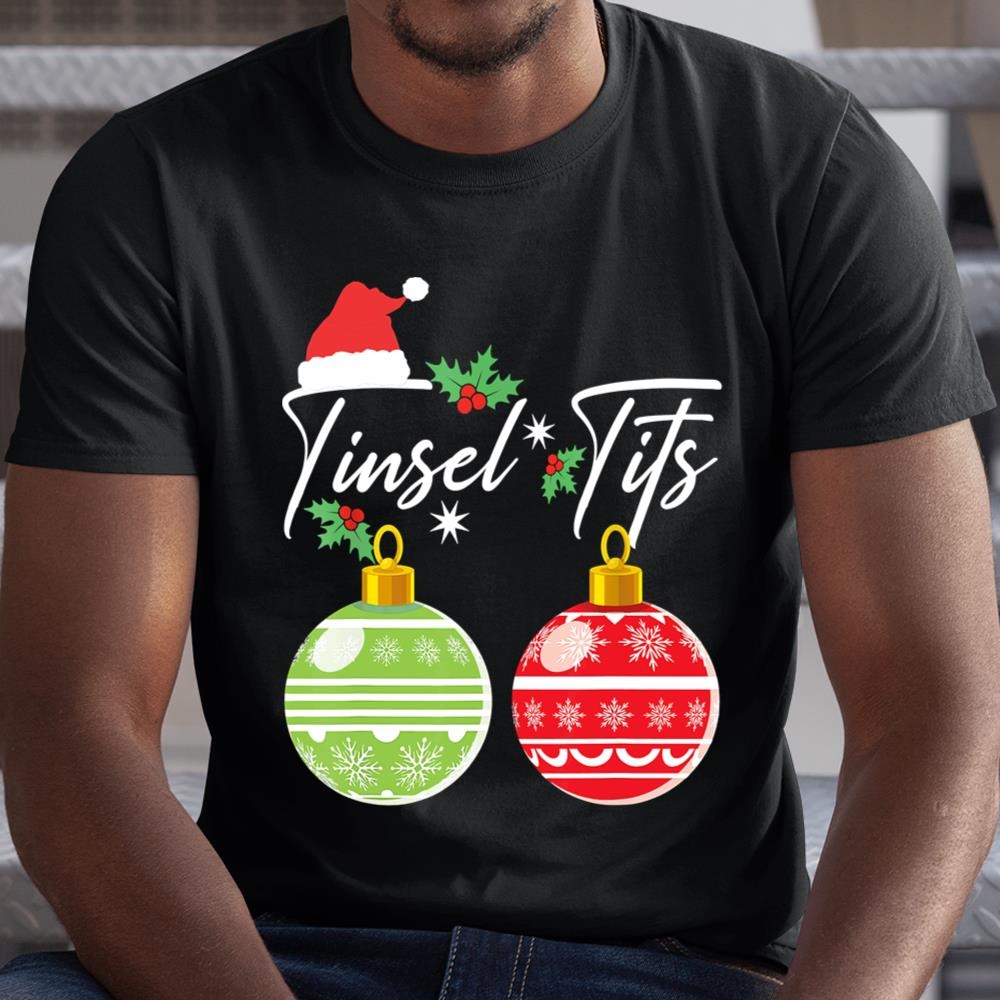 Jingle Balls Tinsel Tits Christmas Matching Couple Funny Shirt