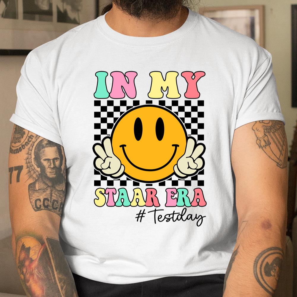 In My Staar Era Retro Smile Teacher Kids Testing Test Day Shirt