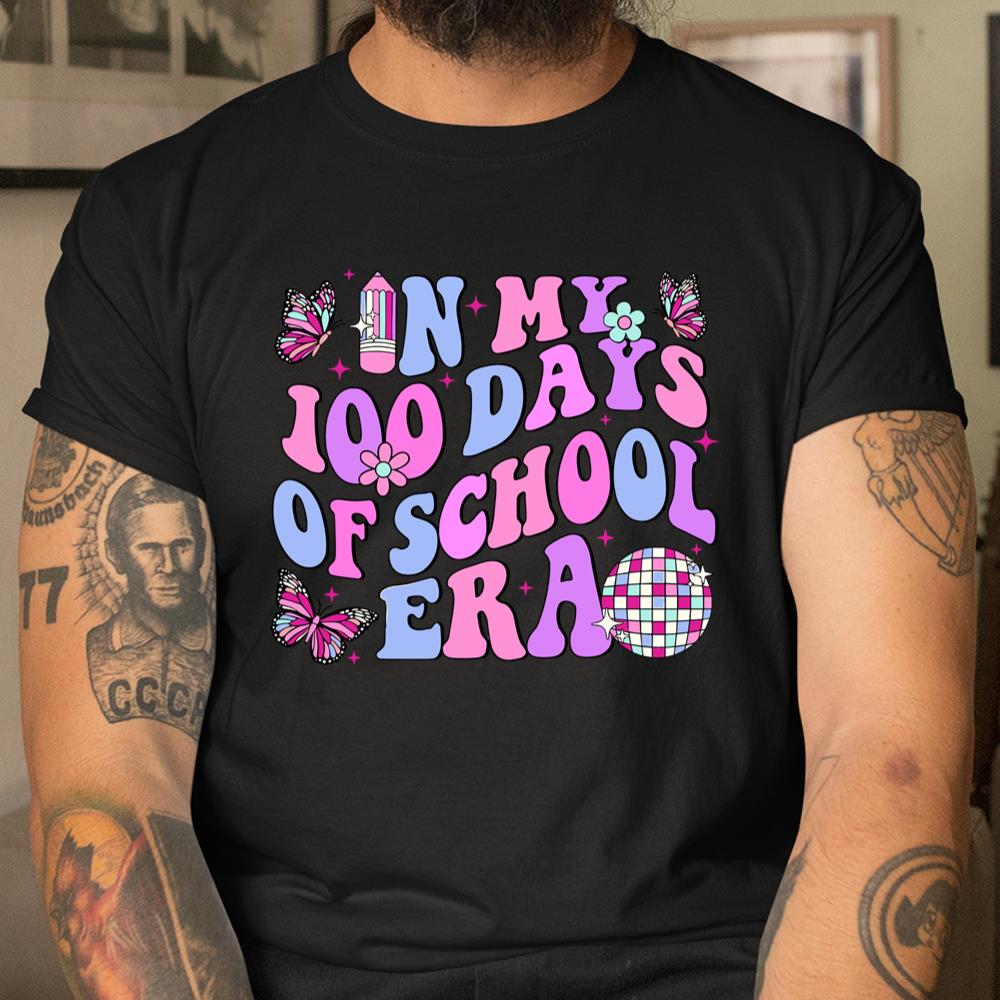 In My 100 Days Of School Era Retro Disco 100th Day Of School Shirt