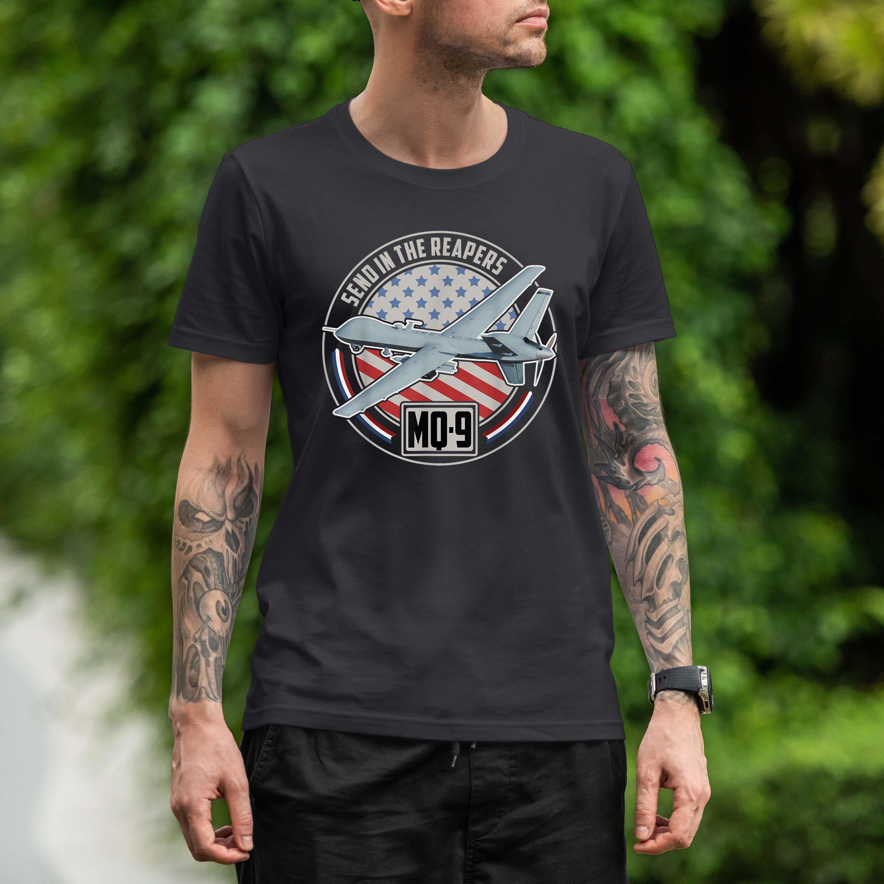 Mq-9 Reaper Uav Us Military Drone Us Patriot Shirt