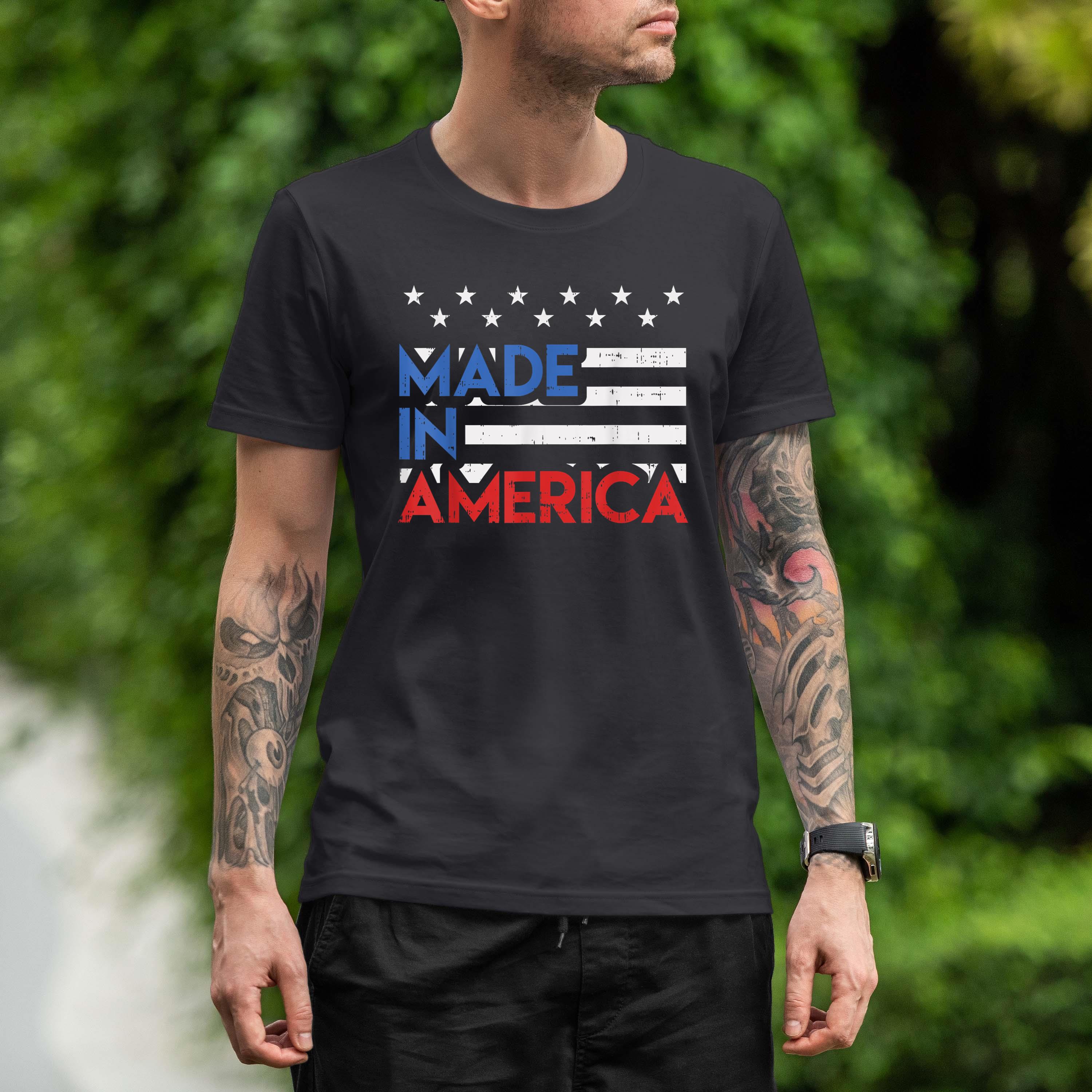 Made In America Pride Cute Born In Usa 4th Of July Patriot Shirt