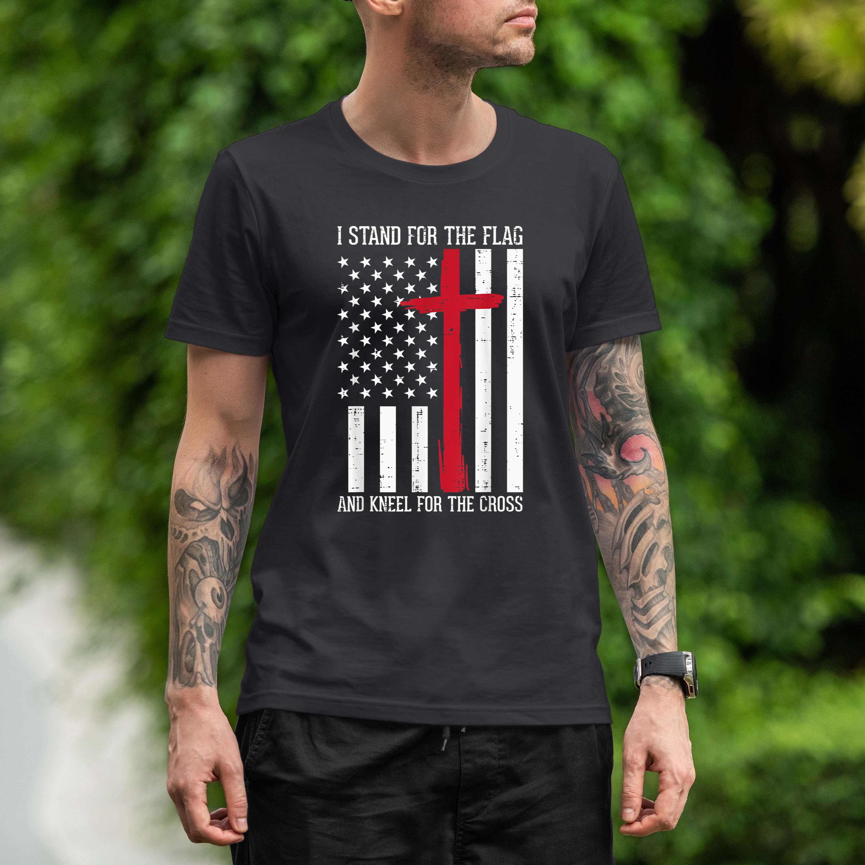 I Stand For The Flag Kneel For Cross Memorial Day Patriot Shirt