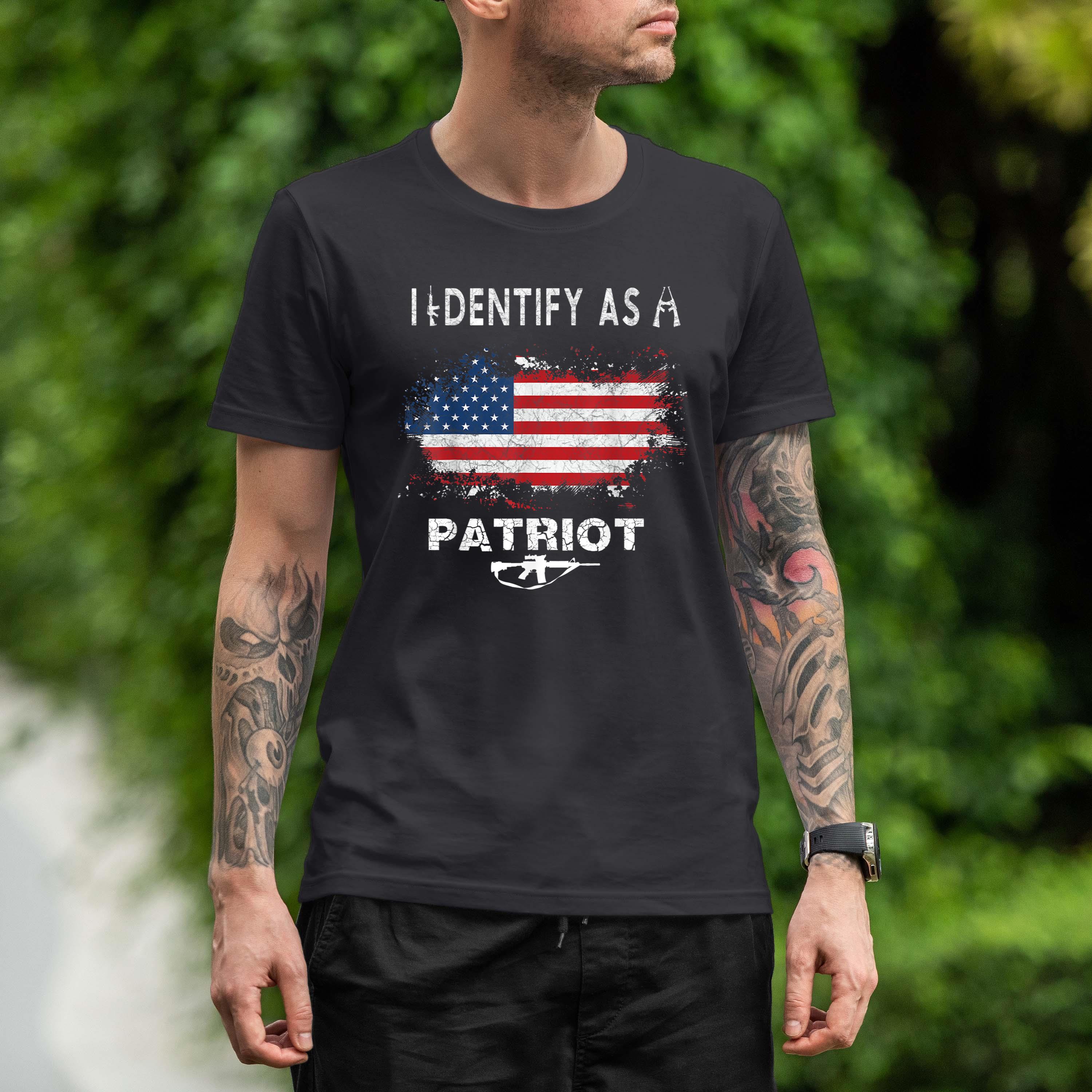 I Identify As A Patriot American Flag 2nd Amendment Shirt