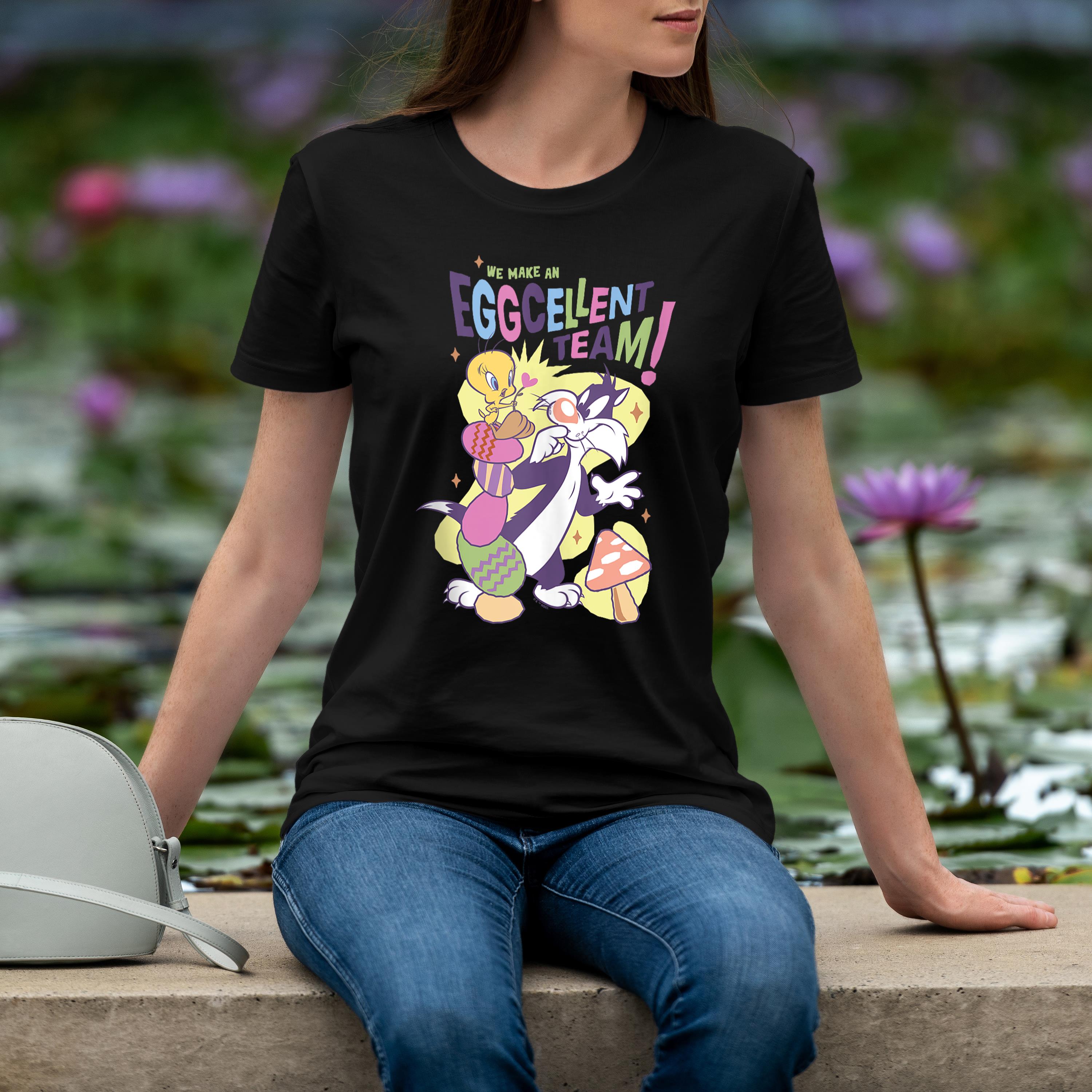 Looney Tunes Easter Sylvester Tweety Eggcellent Team Shirt