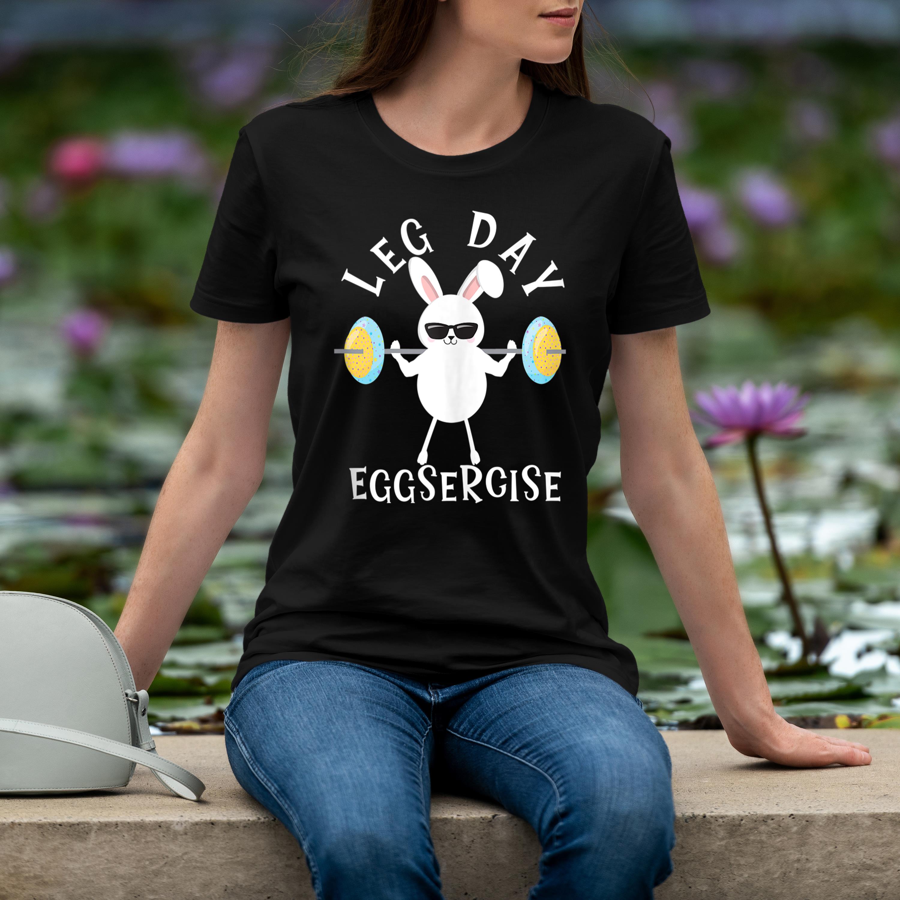 It’s Leg Day Workout Fitness Easter Bunny Pun Apparel Mens Shirt