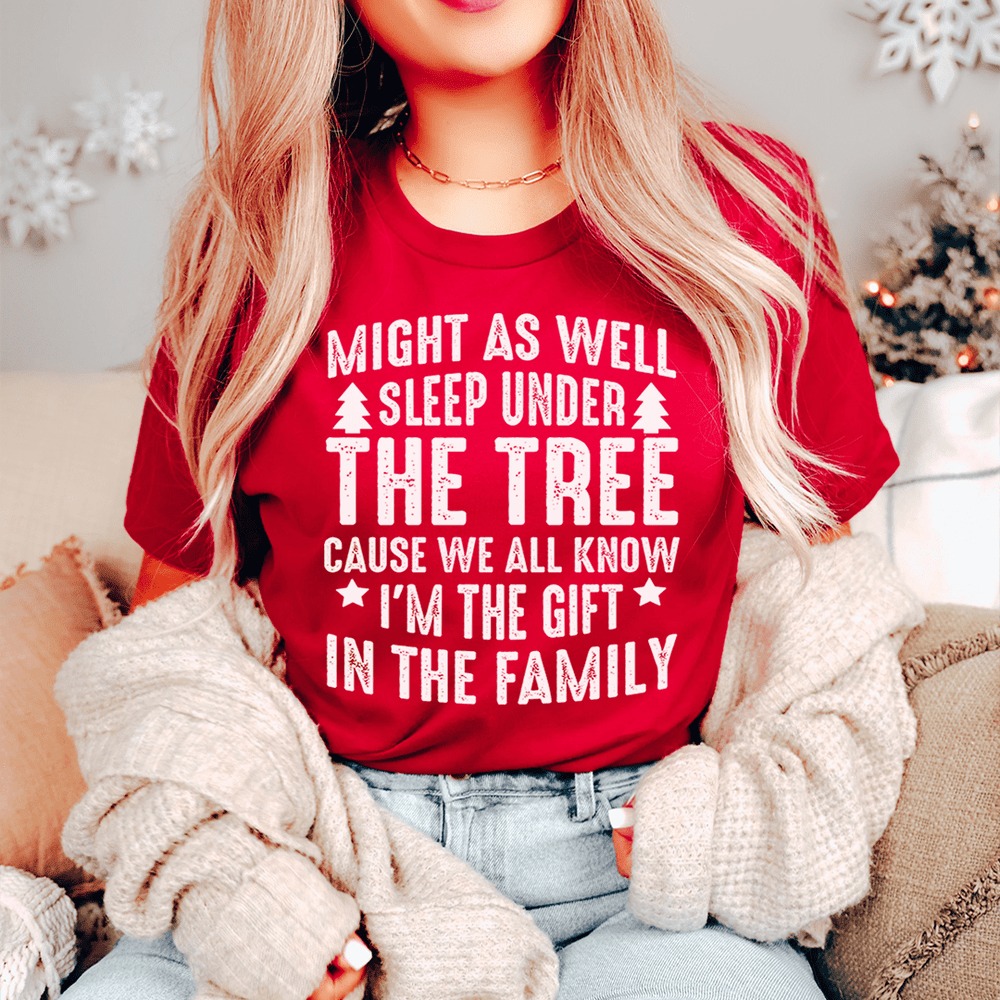 Might As Well Sleep Under The Tree Christmas Shirt