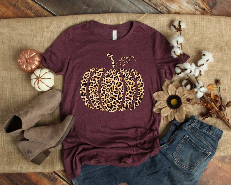 Leopard Pumpkin Shirt, Cheetah Pumpkin Shirt,Thanksgiving Shirt, Thankful Shirt,Fall Shirt, Hello Pumpkin,Family Matching Shirt