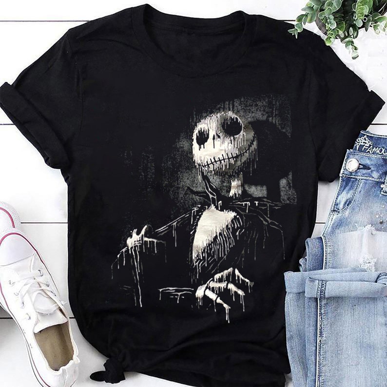 Jack Skellington Sitting Pose T-Shirt, Jack Skellington Shirt Fan Gift, The Nightmare Before Christmas Shirt, Jack Skellington Vintage Shirt