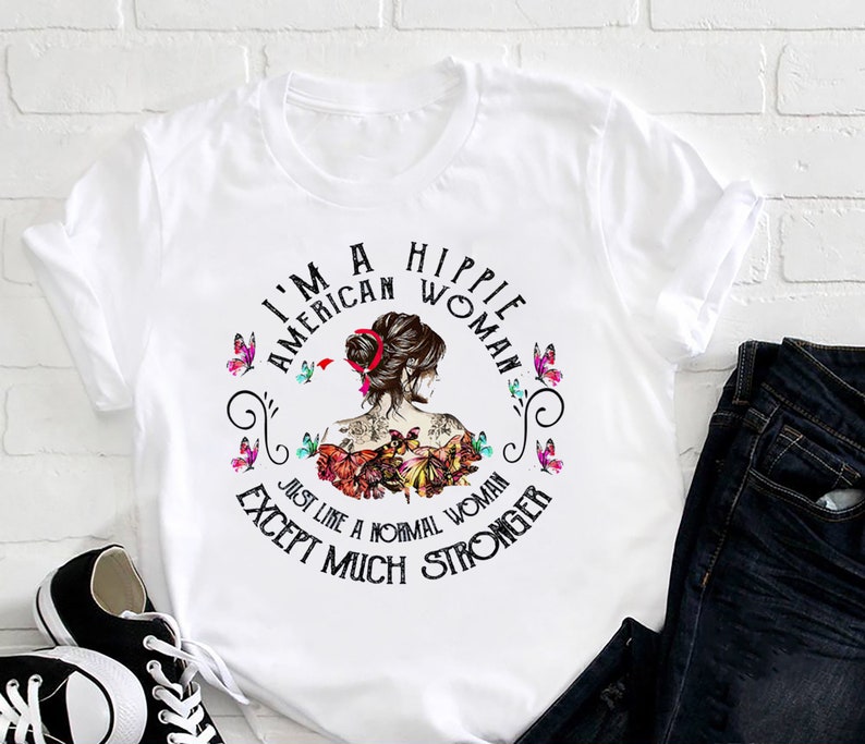 I'm A Hippie American Women T-Shirt, Graphic Hippie Soul Shirt, Hippie Sign Shirt, Women Hippie Shirt, Boho Style Fan Shirt, 70s Vintage Tee