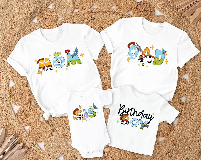 Movie Character Birthday Shirt, Custom Birthday Boy Shirt, Toy Story Birthday Girl Shirt, Custom Toy Story Shirt, Birthday Girl Tee