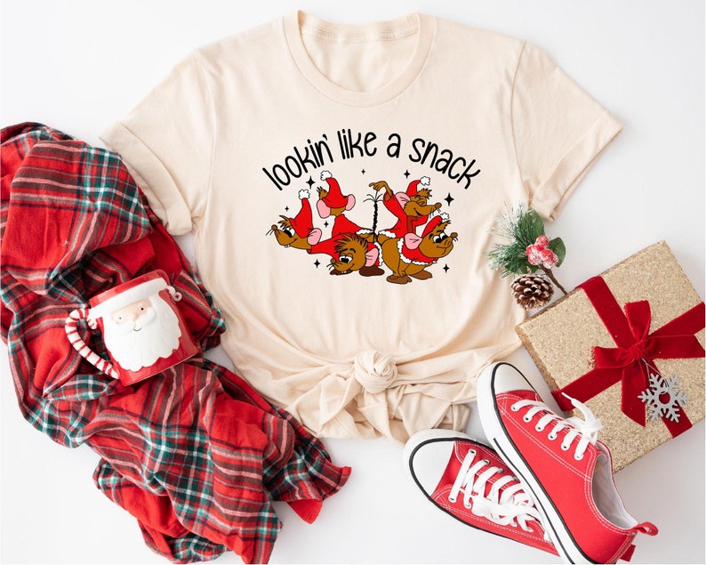 Lookin' Like Anackweatshirt, Gus-Gus And Jaq Christmas T-Shirt, Family Matching Christmashirt, Xmasnackweater, Christmas Party Tee
