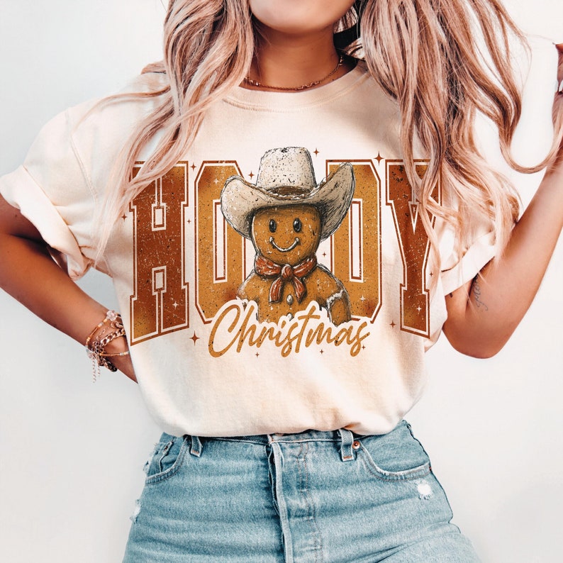 Howdy Chrsitmas Gingerbread man , Christmaseason , Christmas western , Christmas , Retro Christmashirt , howdy