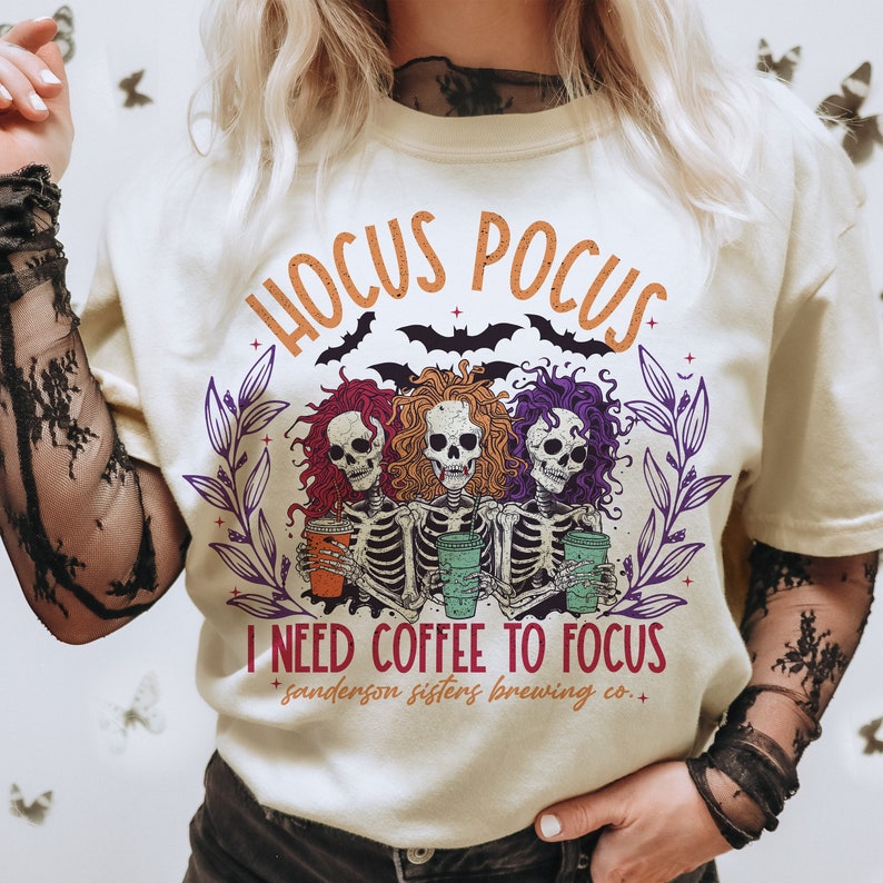 Hocus pocus i need to focus , retro halloween , trending , Gothic ,andersonisters ,kull , Witch ,pooky girl