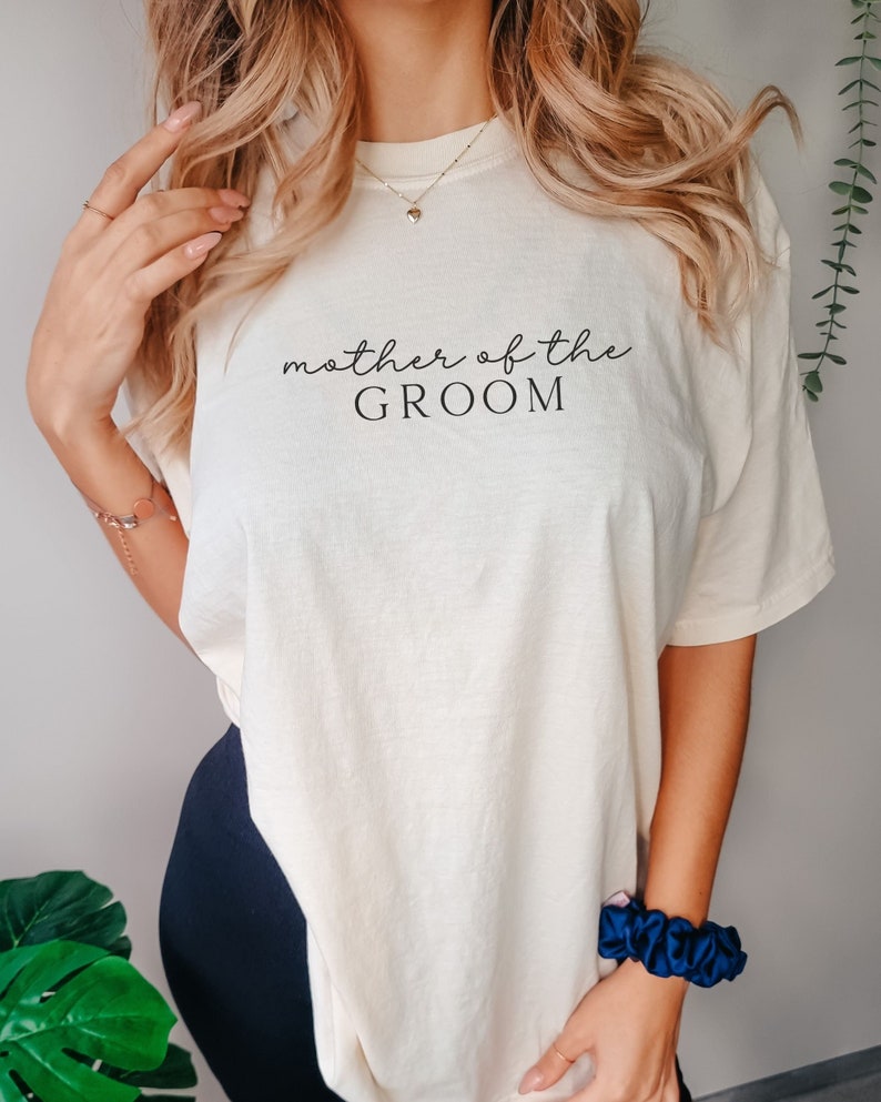 Mother of the Groom Shirt, Comfort Colors Mom of Groom T Shirt, Simple Bridal Shower Shirts, Minimalist Wedding Party Shirt, Grooms Mom
