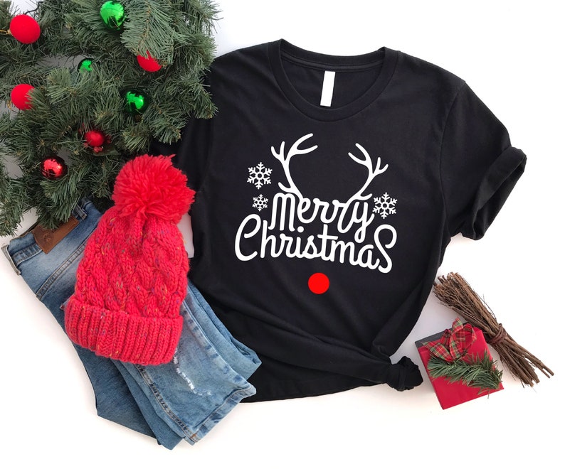 Merry Christmas Shirt, Merry & Bright Shirt, Christmas Shirts for Women, Matching Christmas Shirt, Christmas Vacation Shirt, Holiday Shirt