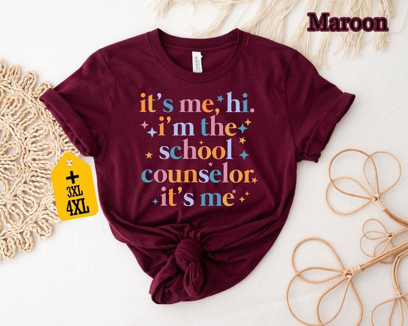 It's Me Hi I'm The School Counselor It's Me Shirt, School Counselor Shirt, Funny Counselor Shirts, School Counselor Gift, Unisex T-Shirt